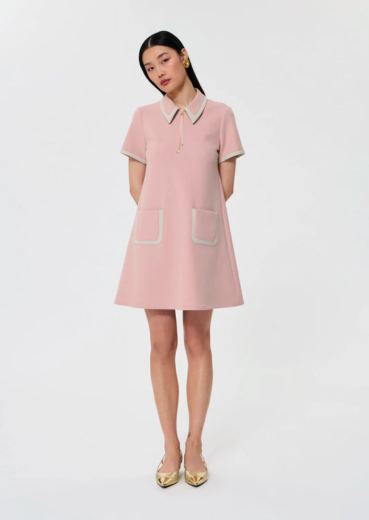 Rubina pink double canvas dress