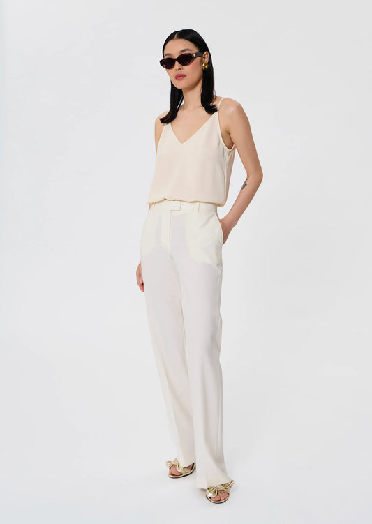 Poupee ecru tailored wool pants