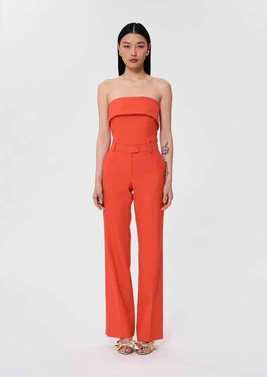 Poupee red tailored wool pants