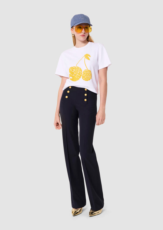 Taracherry white jersey T-shirt