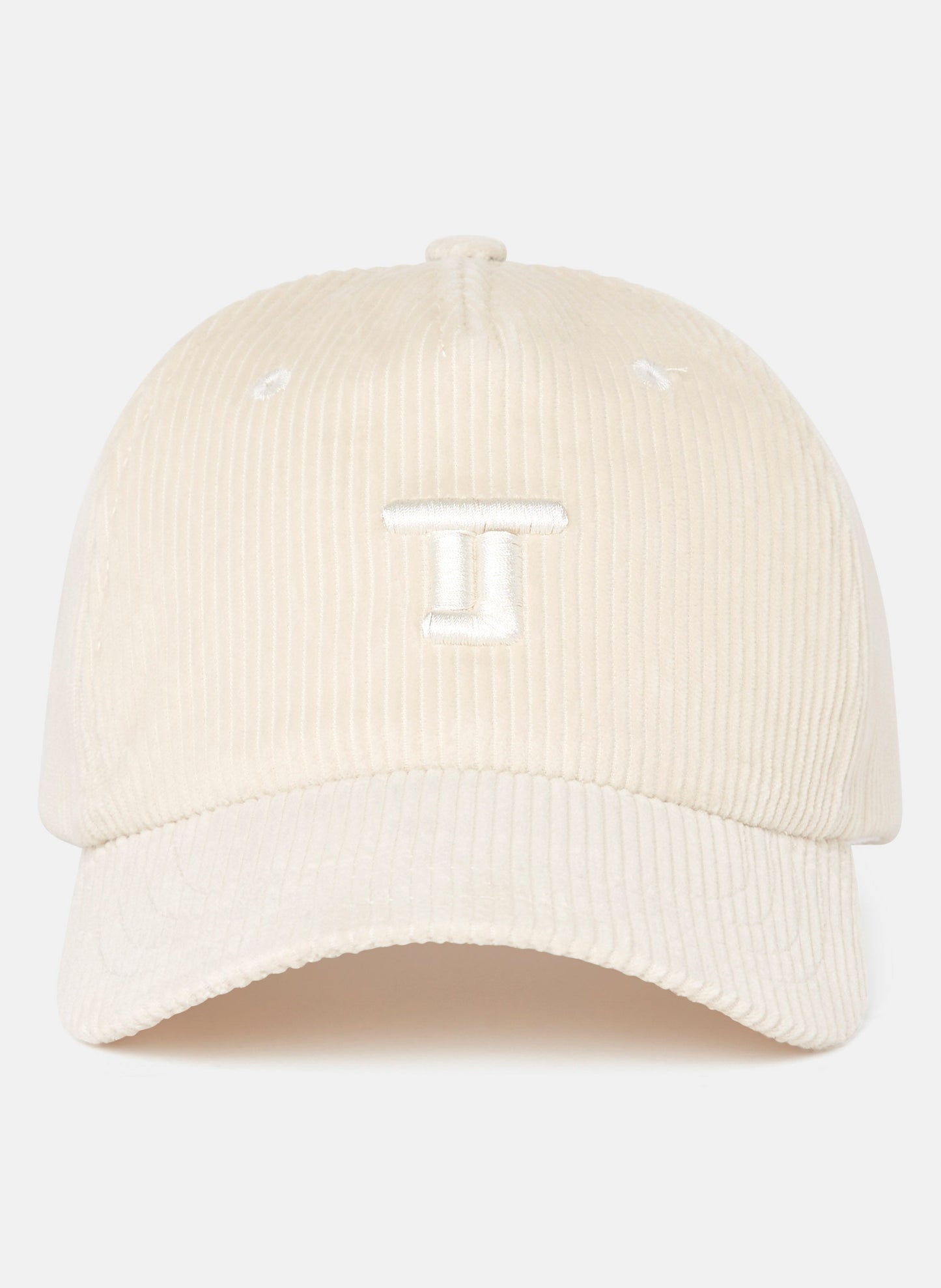 Tara Jarmon cotton ecru corduroy cap