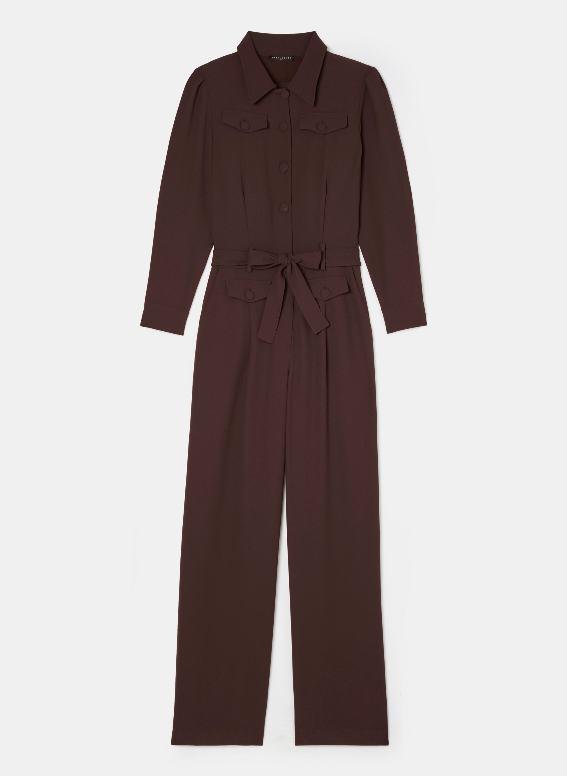 Tara Jarmon brown crepe jumpsuit