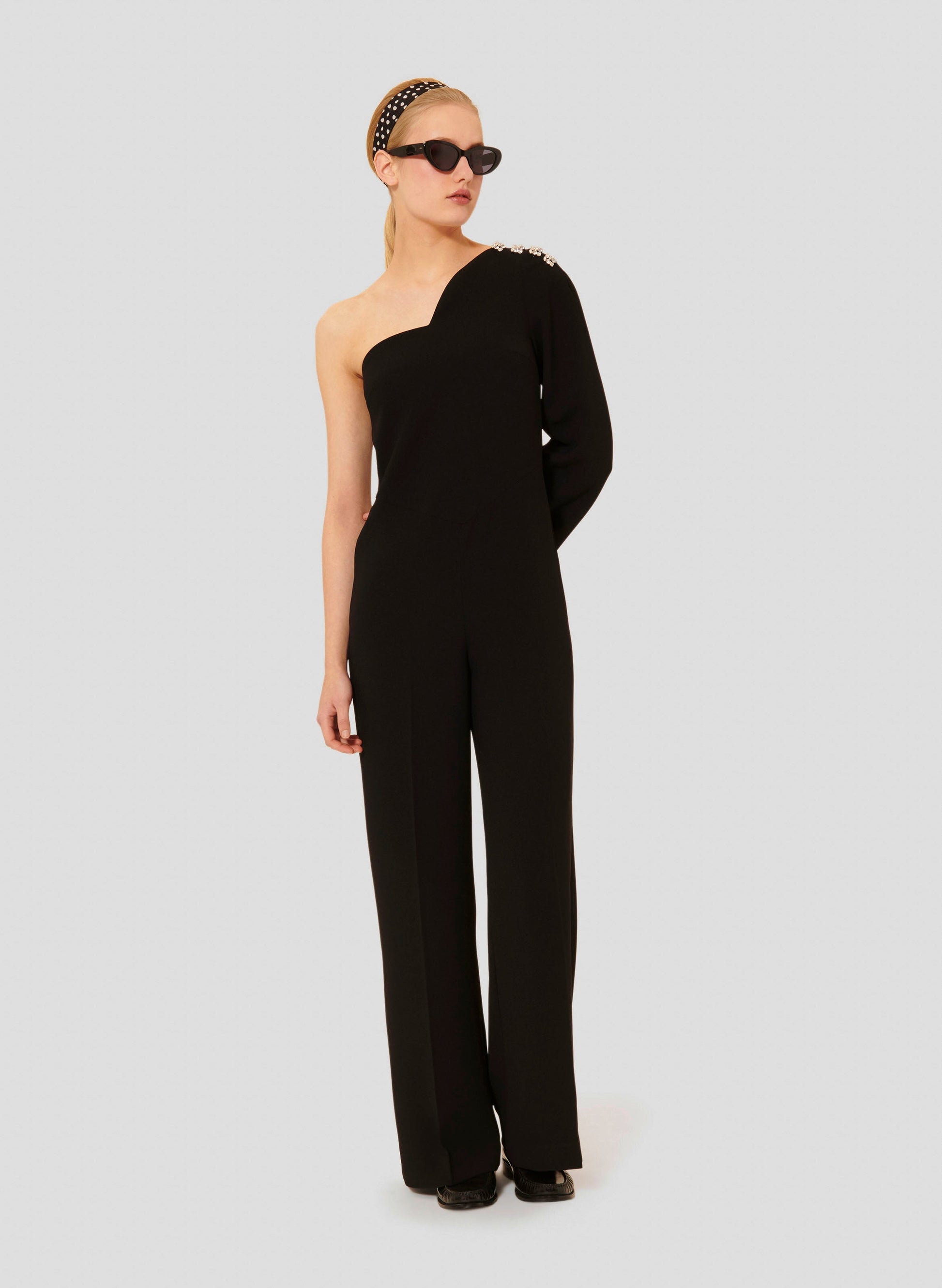 Tara Jarmon black crepe jumpsuit