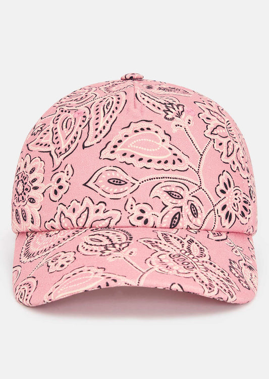 Carole pink denim cap