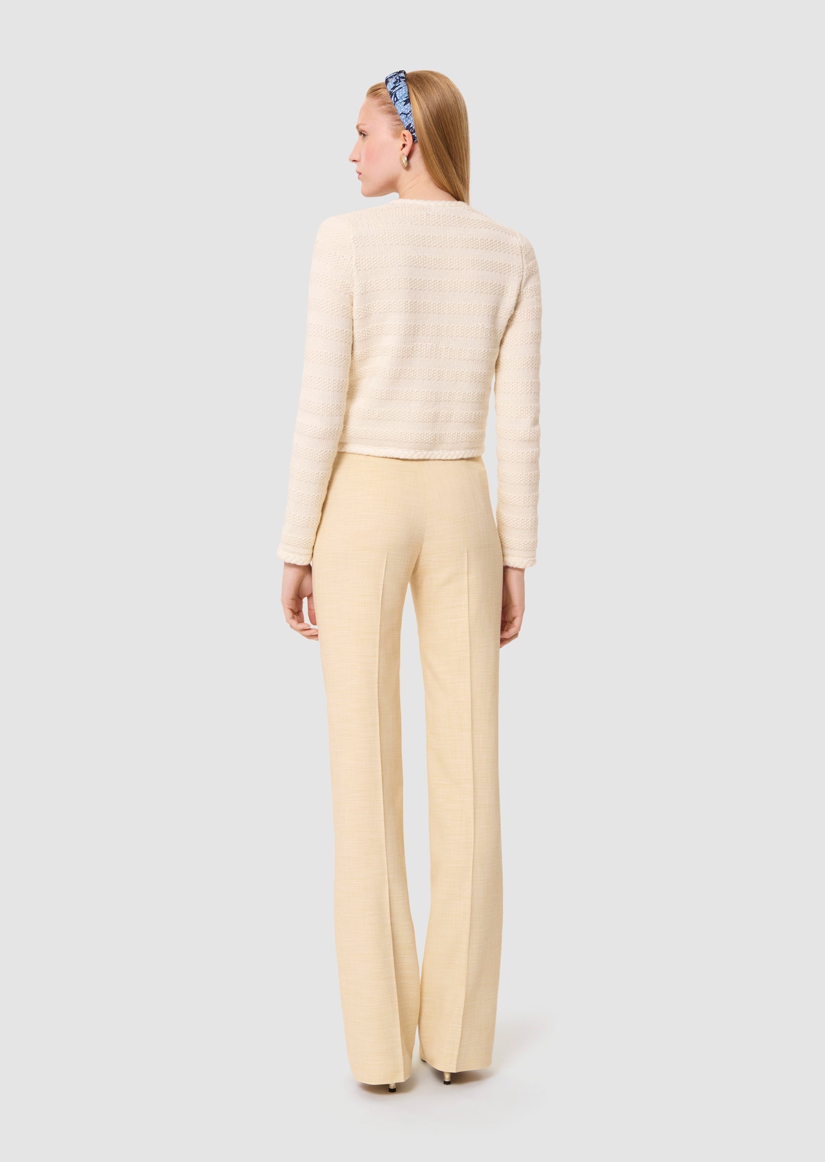 Giuda ecru cotton cardigan