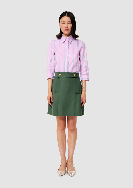 Jimmy green tailored wool skirt