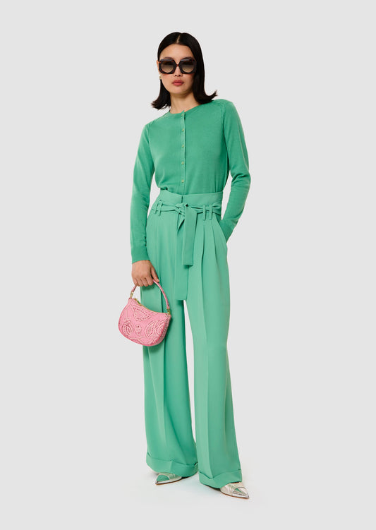 Pia green crepe pants