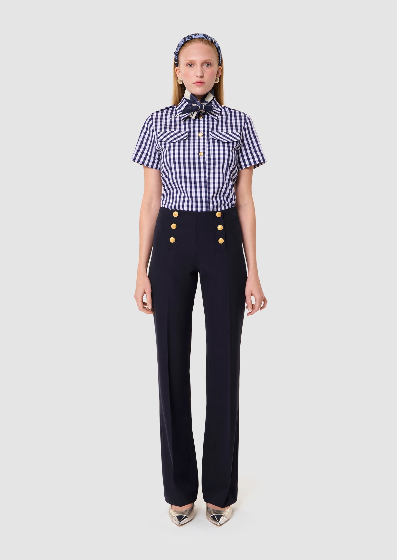 Pepino midnight blue tailored wool pants