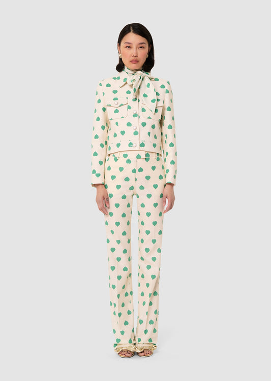 Poupee green heart print pants