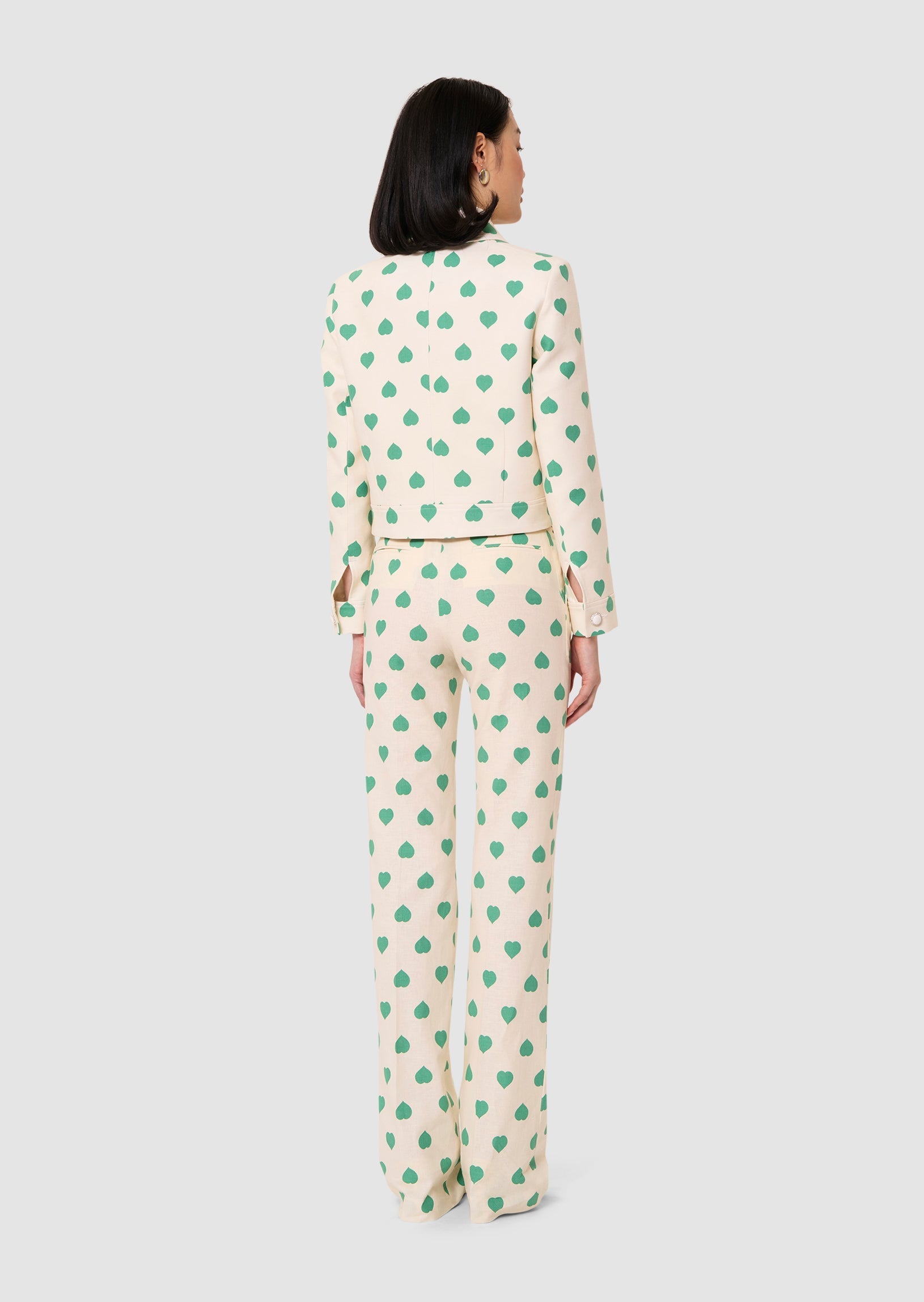 Poupee green heart print pants