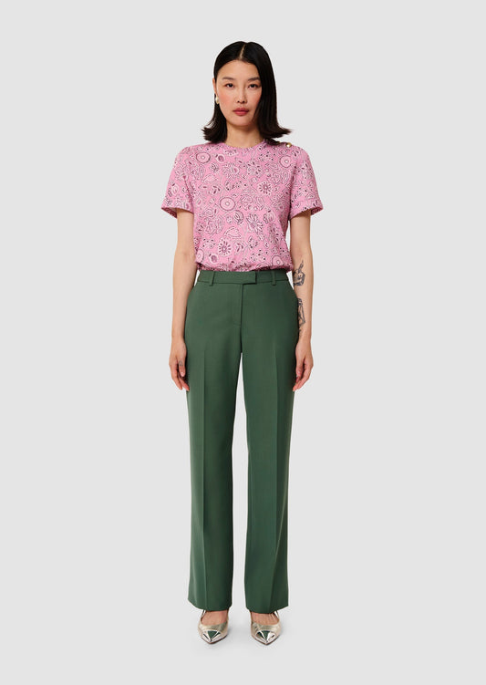 Poupee green tailored wool pants