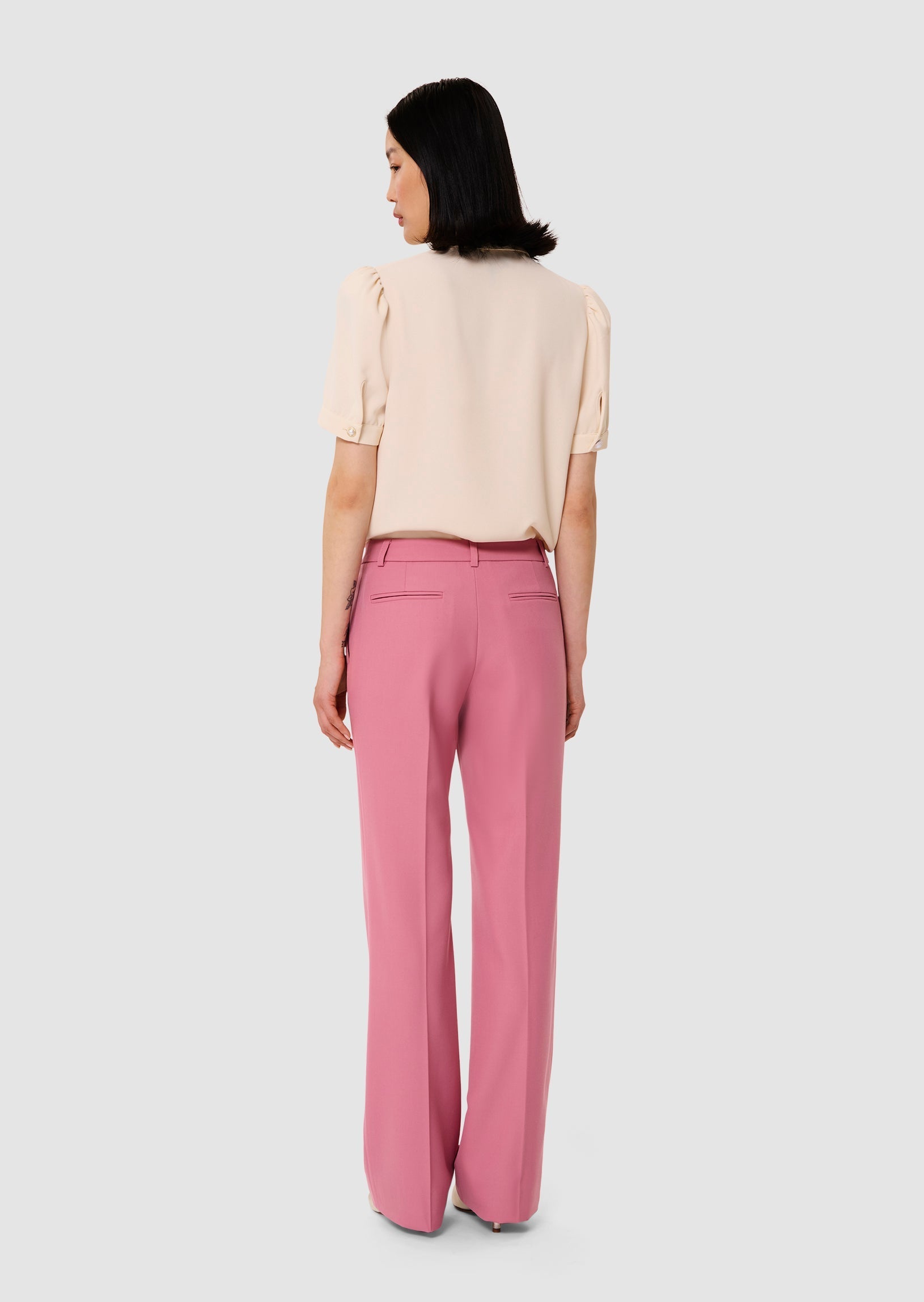 Poupee rose tailored wool pants