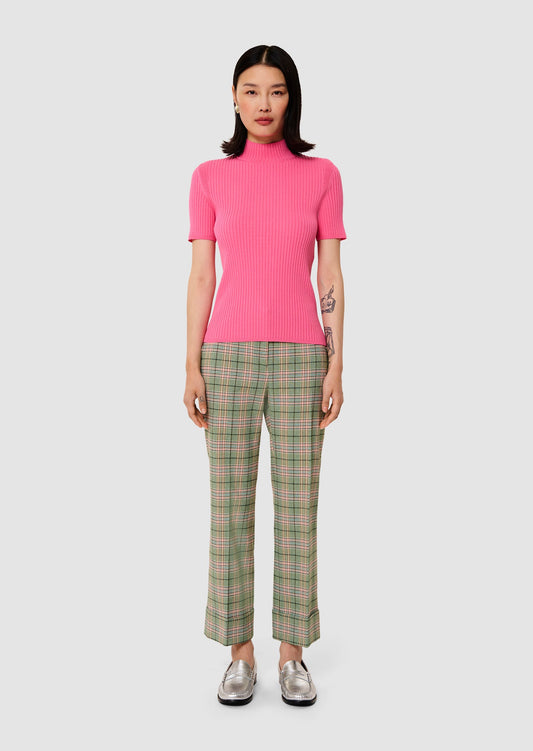 Perla pink ribbed knit sweater