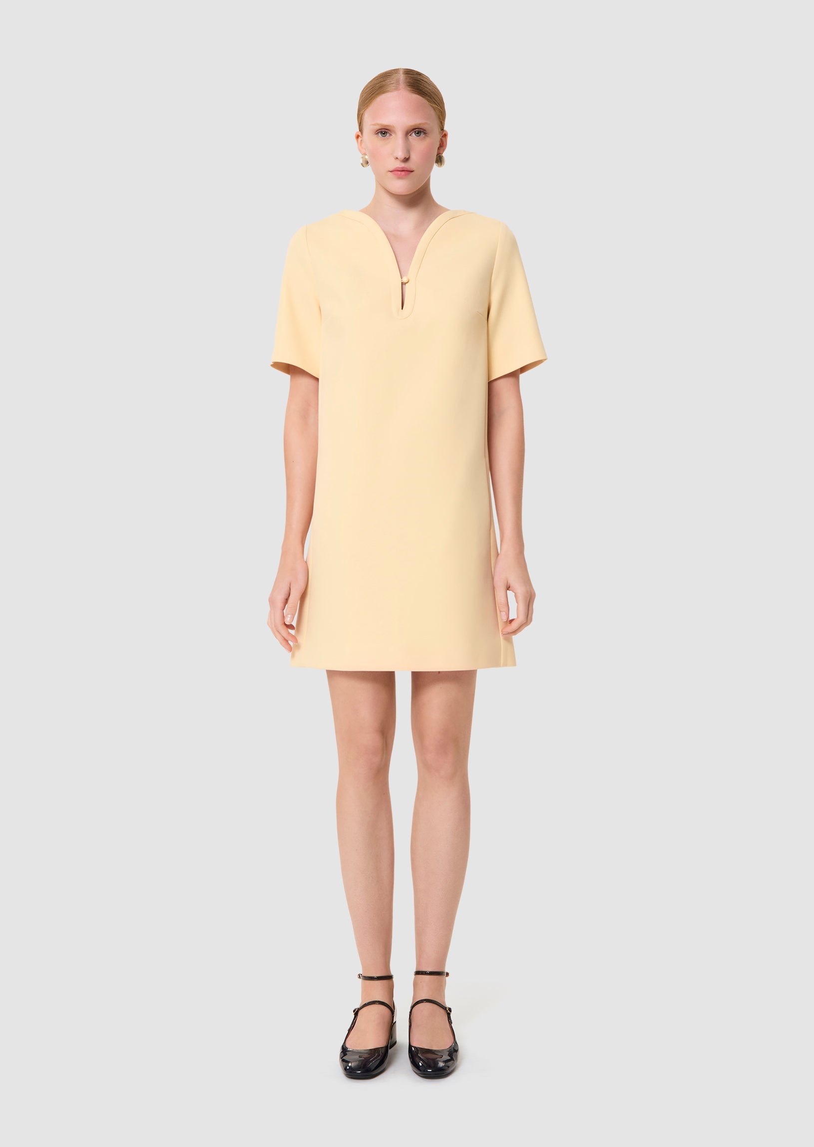 Ray yellow double canvas dress