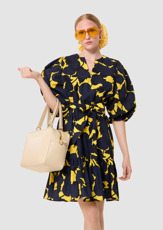 Rosabetta yellow "cherries" print dress