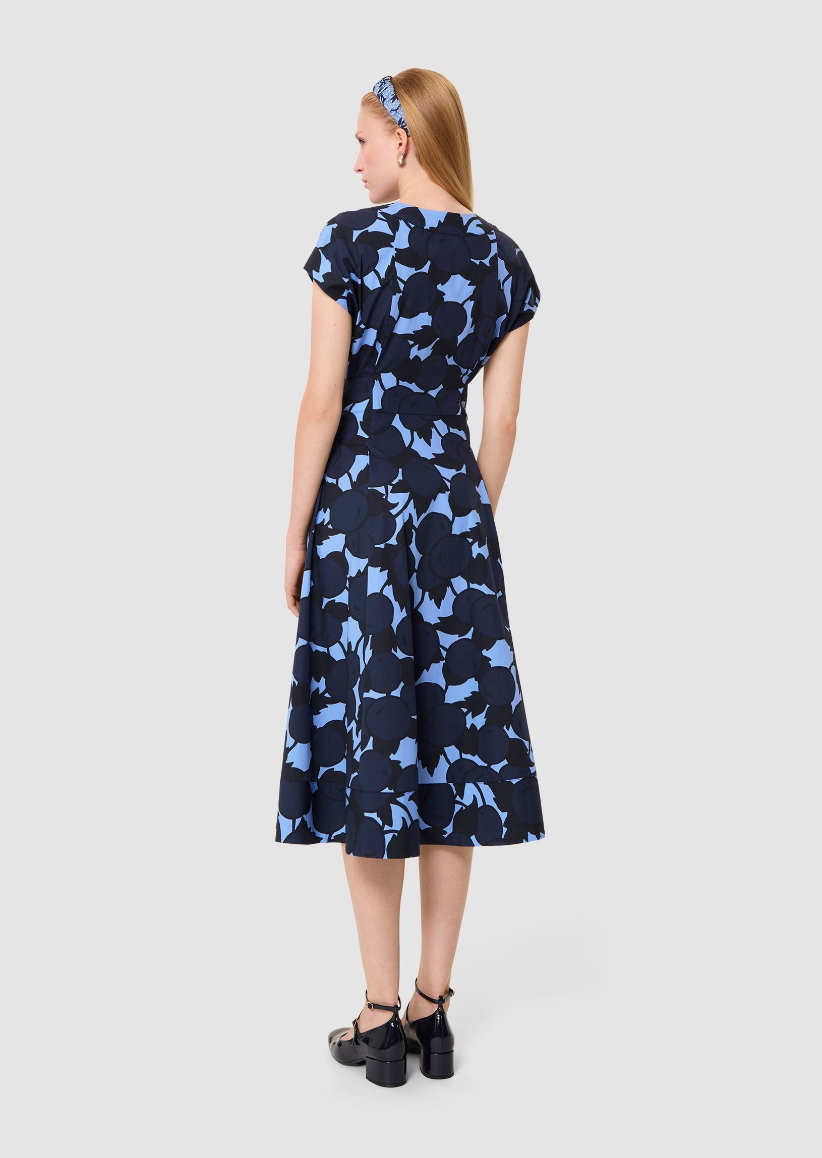 Rosia blue "cherries" print dress