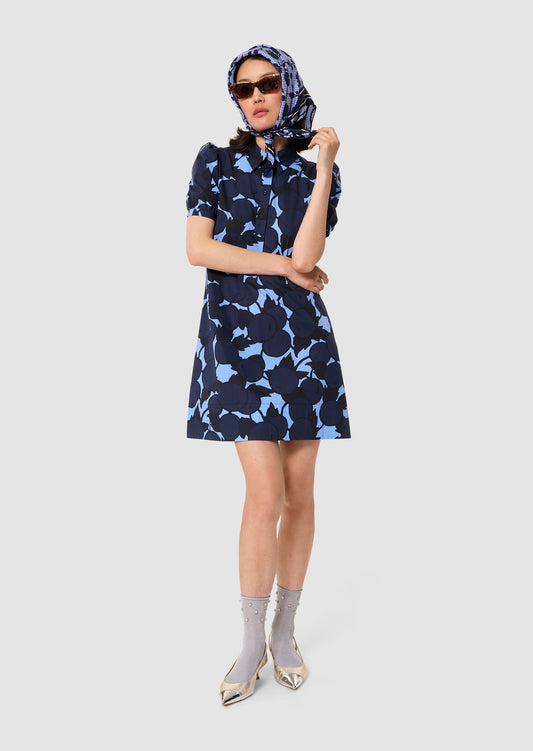 Romancine blue "cherries" print dress