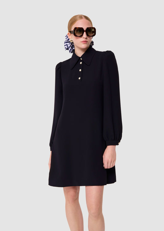 Rolfo midnight blue crepe dress
