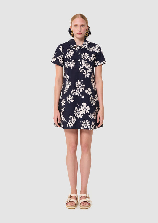 Ritournella midnight blue floral print dress