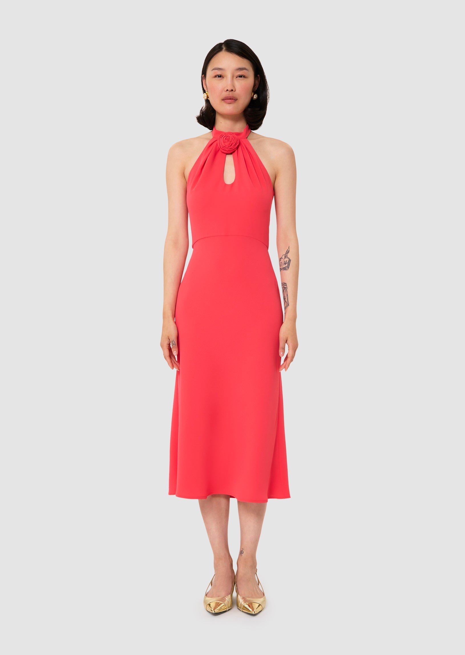 Rosanne red crepe dress