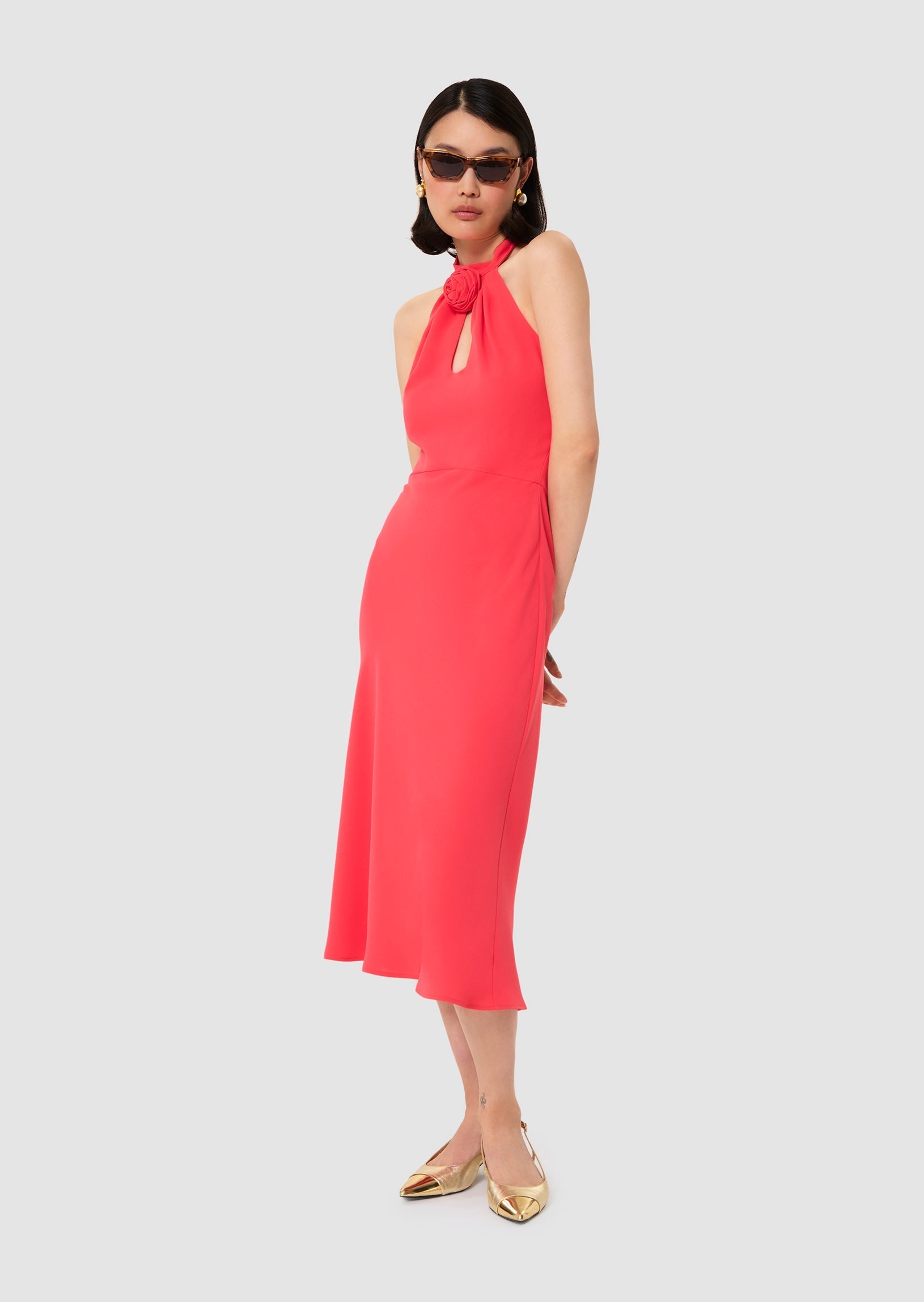 Rosanne red crepe dress