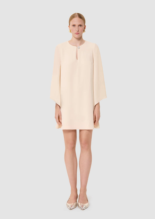 Raonie ecru crepe dress