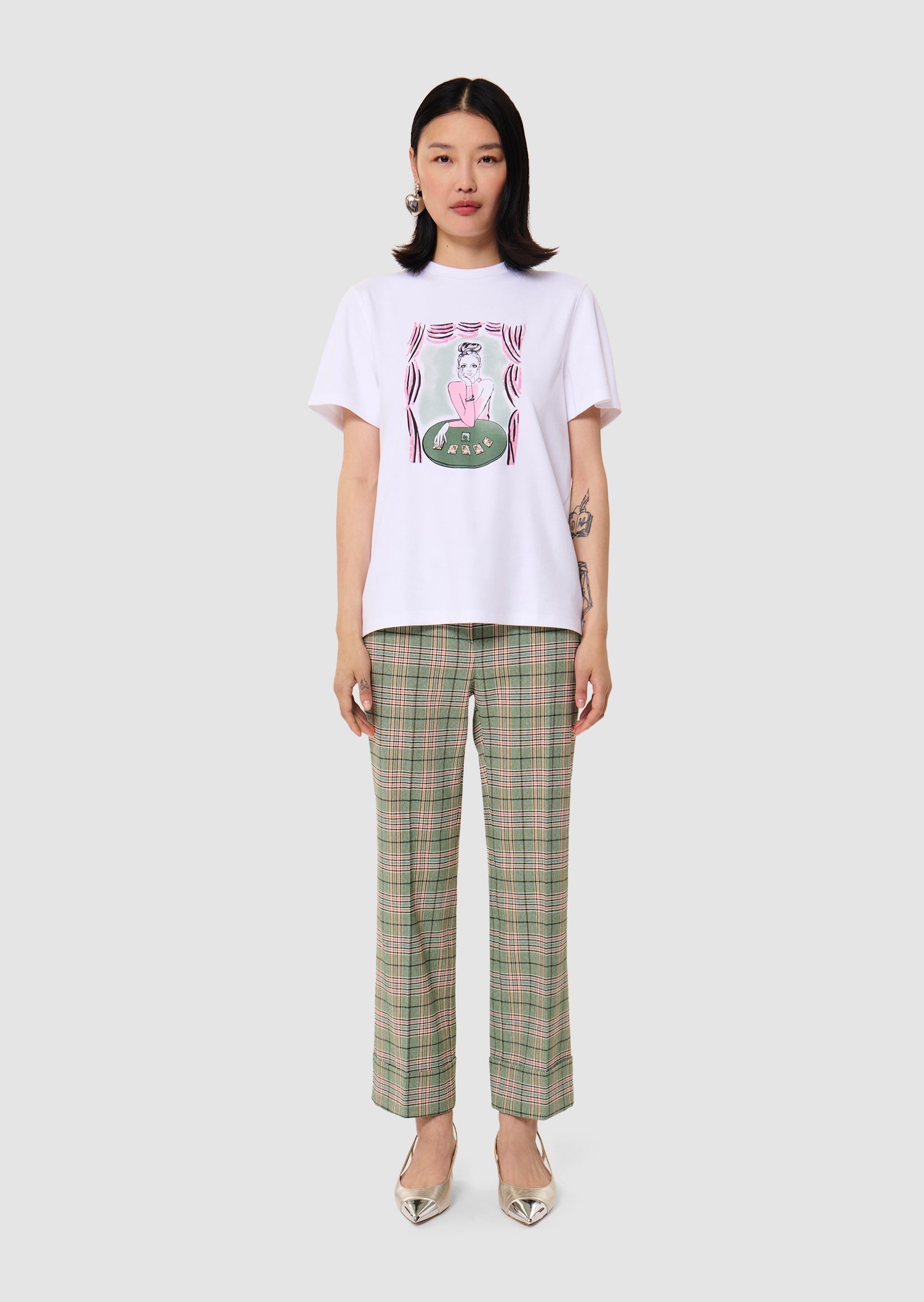 Taraluckylove white jersey t-shirt