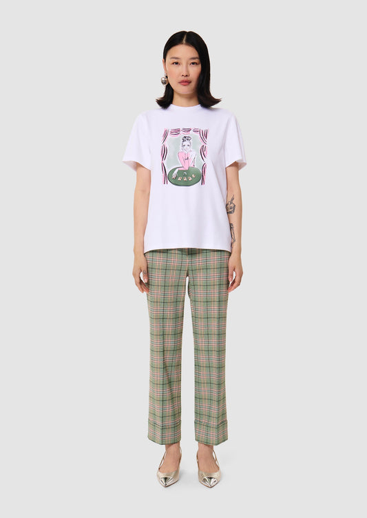 Taraluckylove white jersey t-shirt