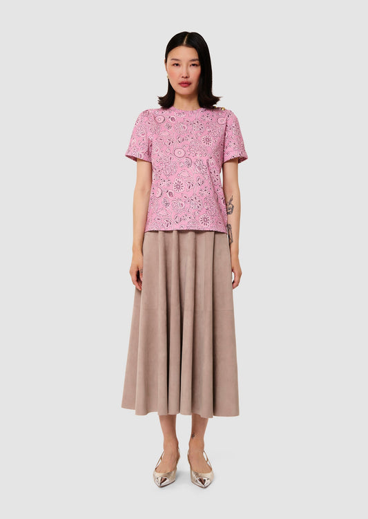 Tampa pink t-shirt with bandana pattern