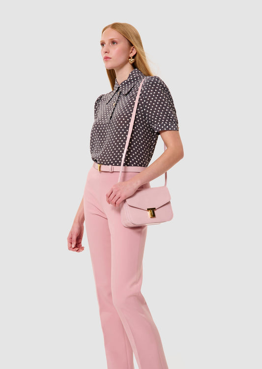 Tonino grey mini hearts print top