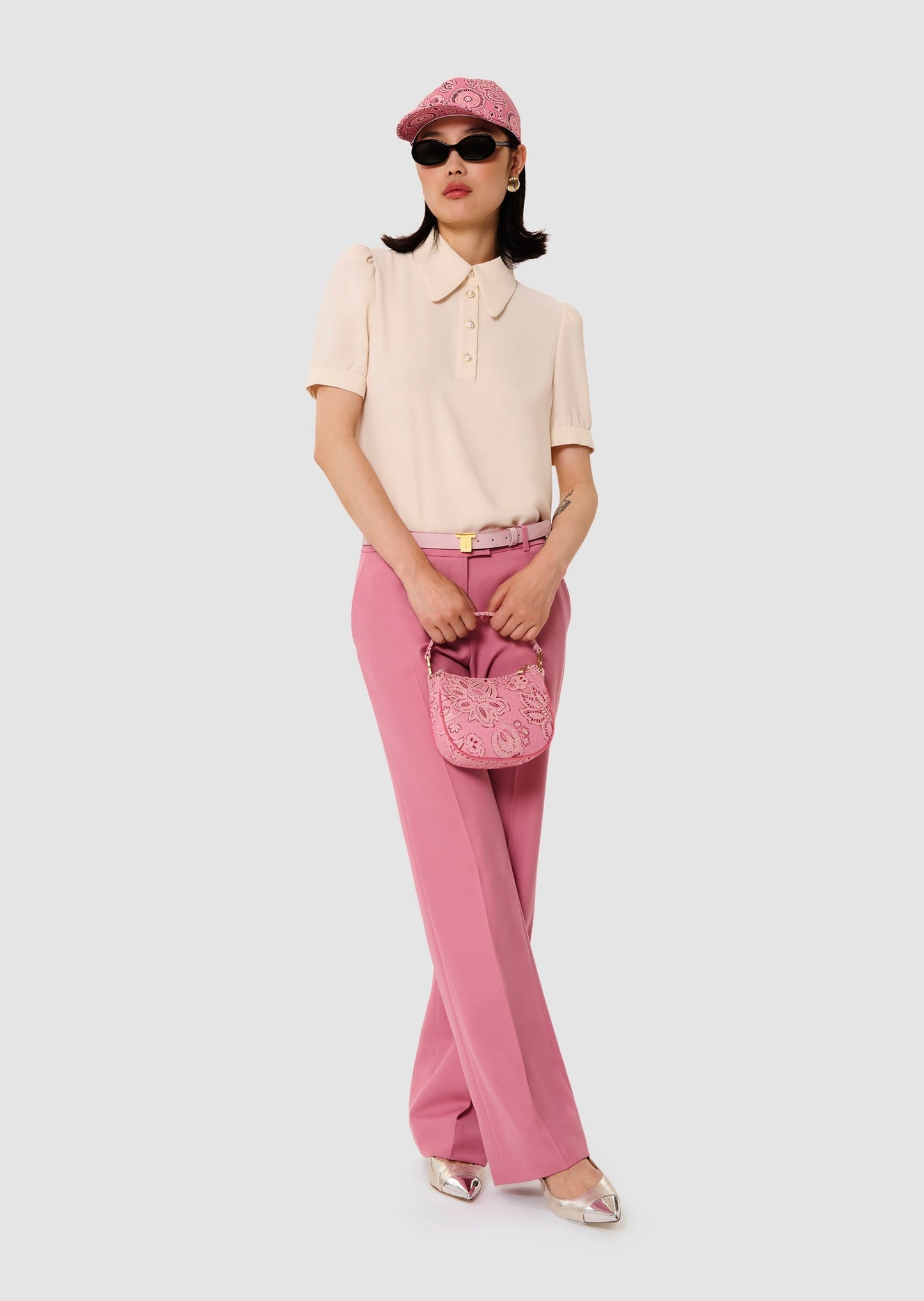 Tonino ecru crepe t-shirt