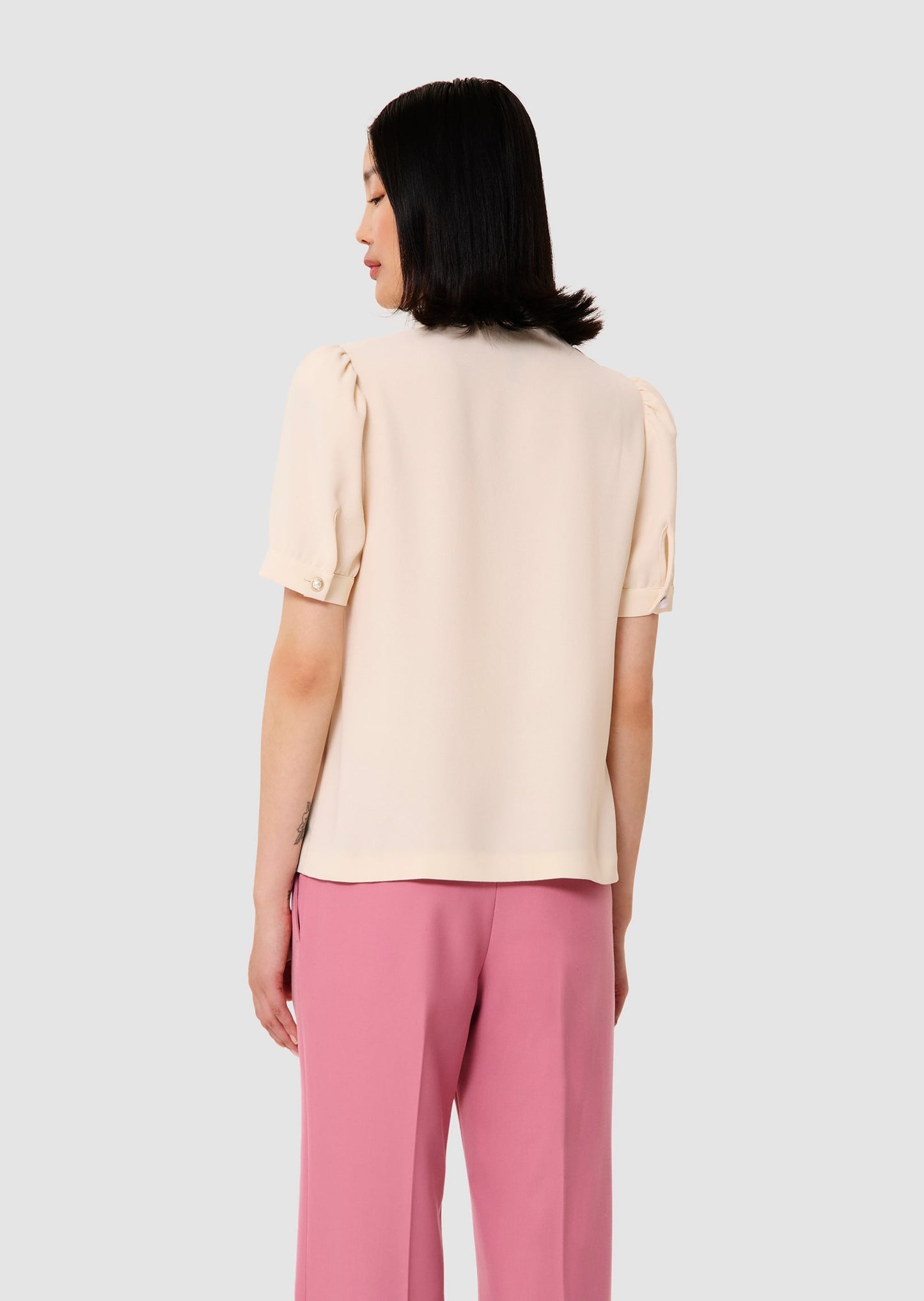 Tonino ecru crepe t-shirt