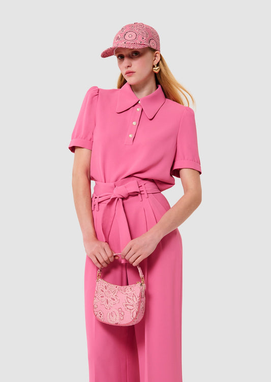 Tonino pink crepe t-shirt