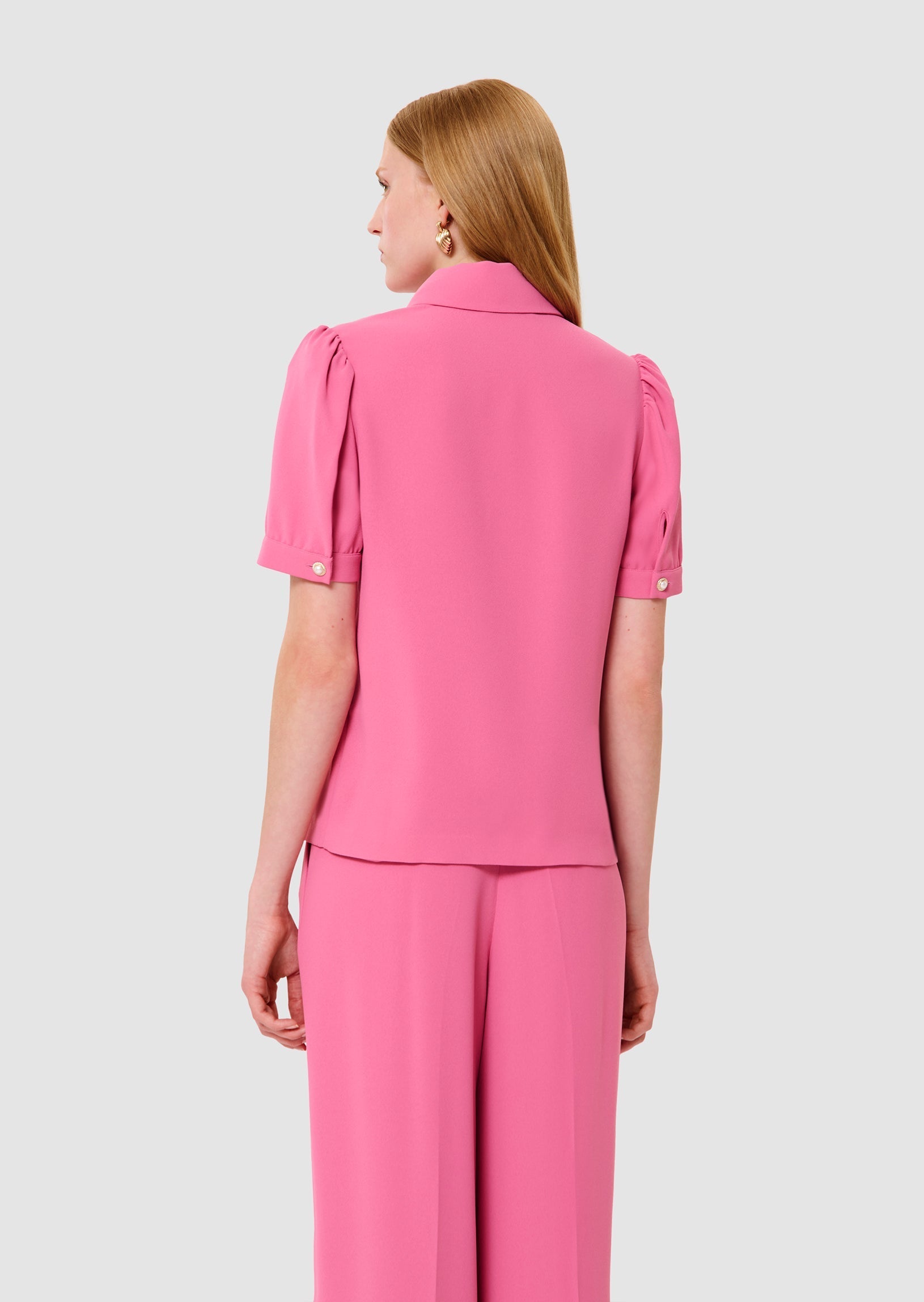 Tonino pink crepe t-shirt
