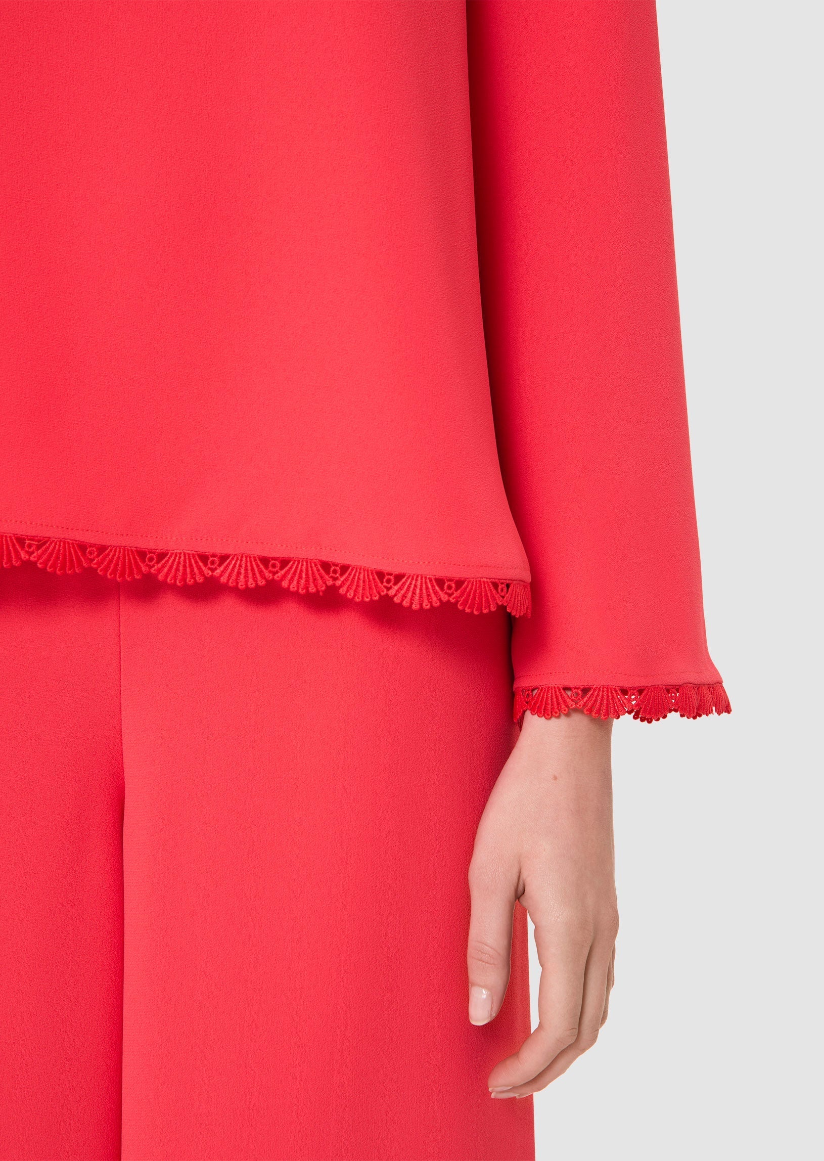 Tazzio red crepe top