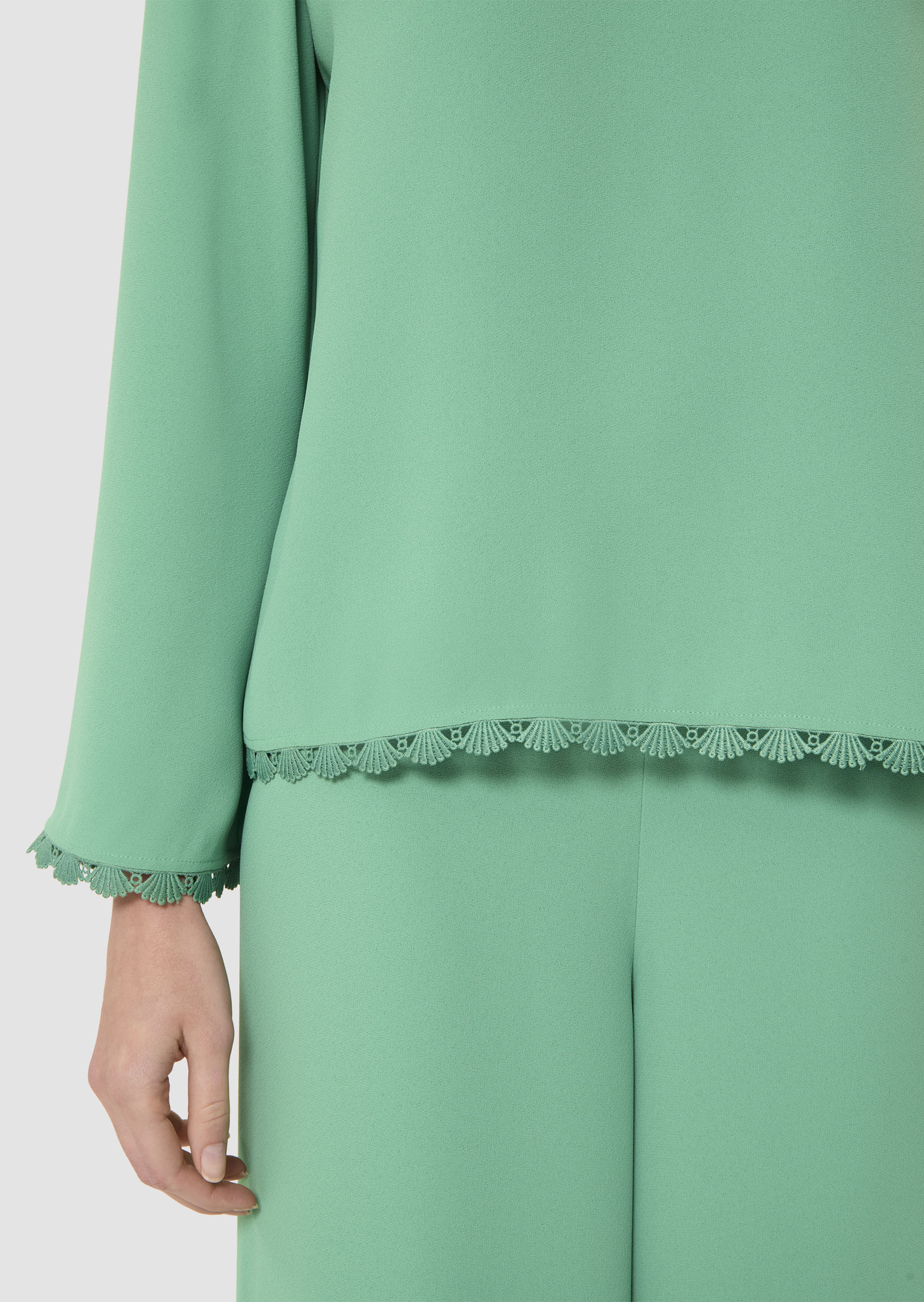 Tazzio green crepe top