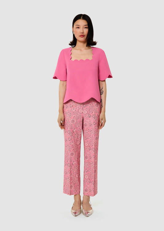 Timothy pink crepe top