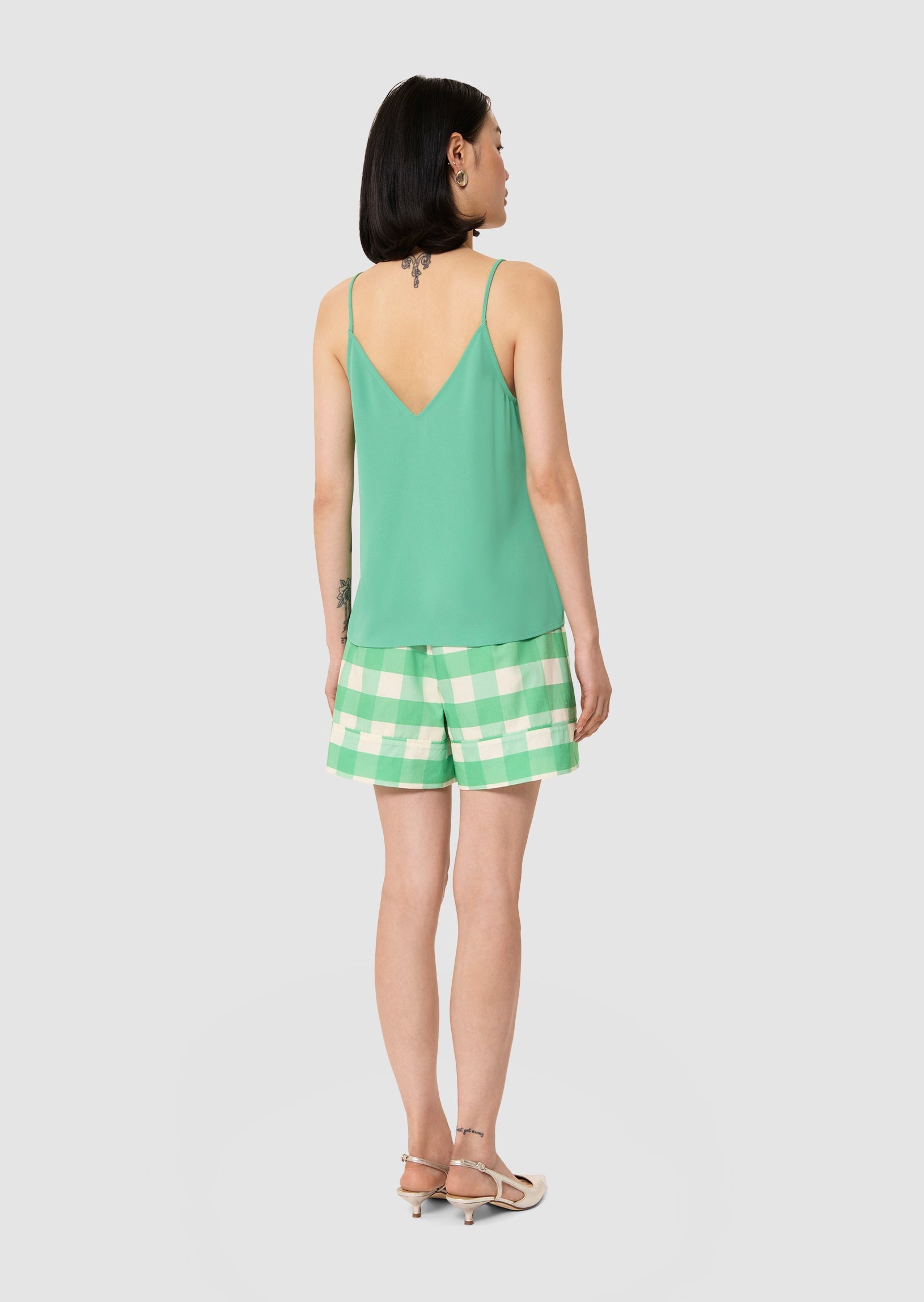 Tamara green crepe top
