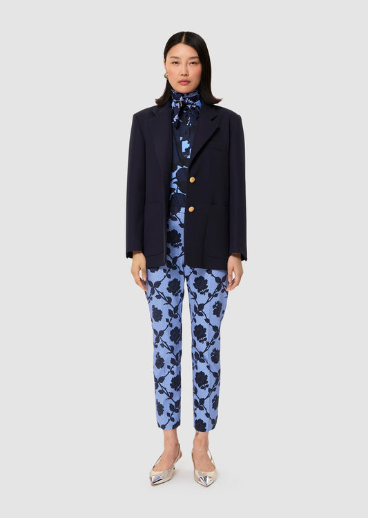 Valentin midnight blue tailored wool jacket