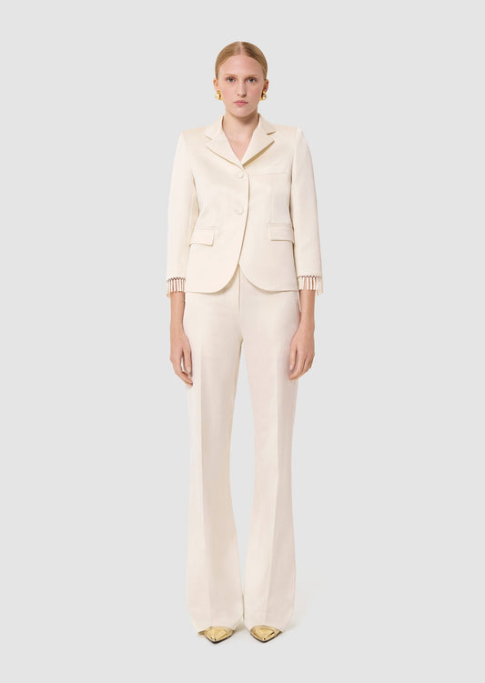 Valensole ecru satin linen jacket