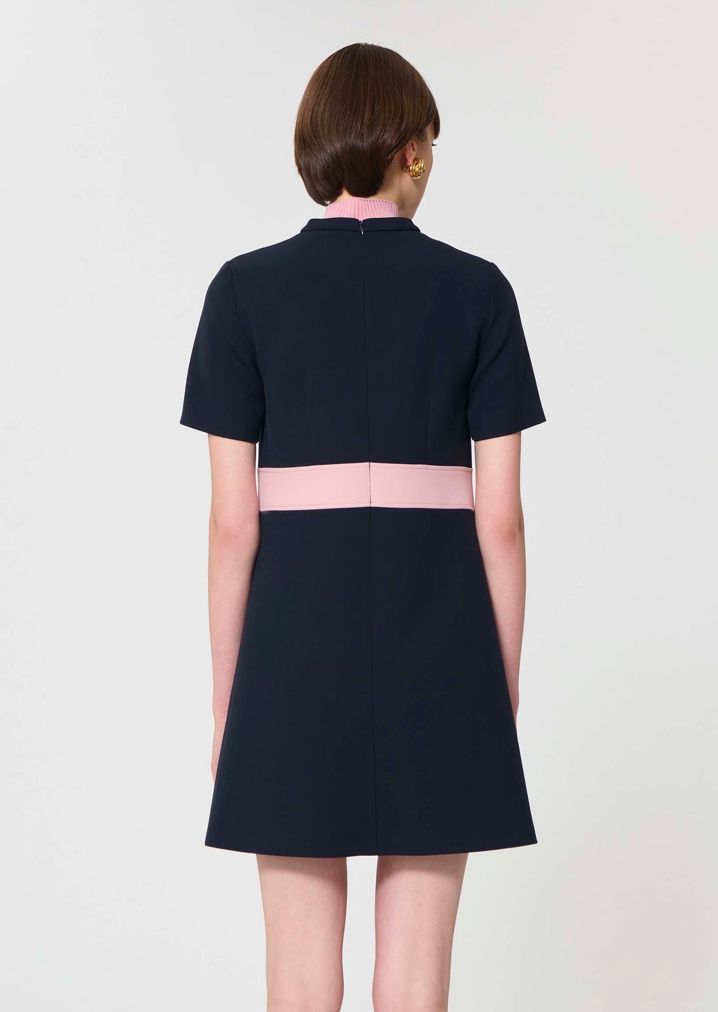 dress in midnight blue double canvas