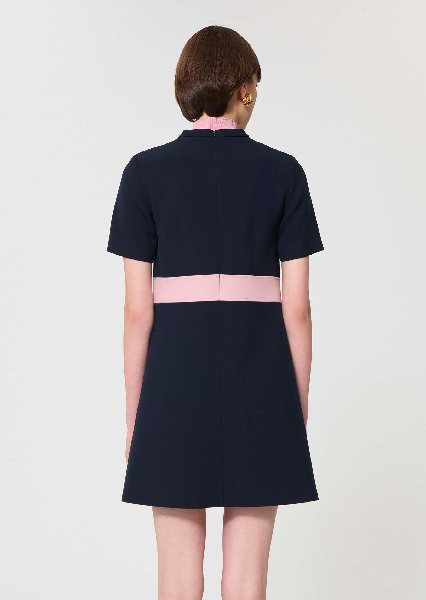 dress in midnight blue double canvas