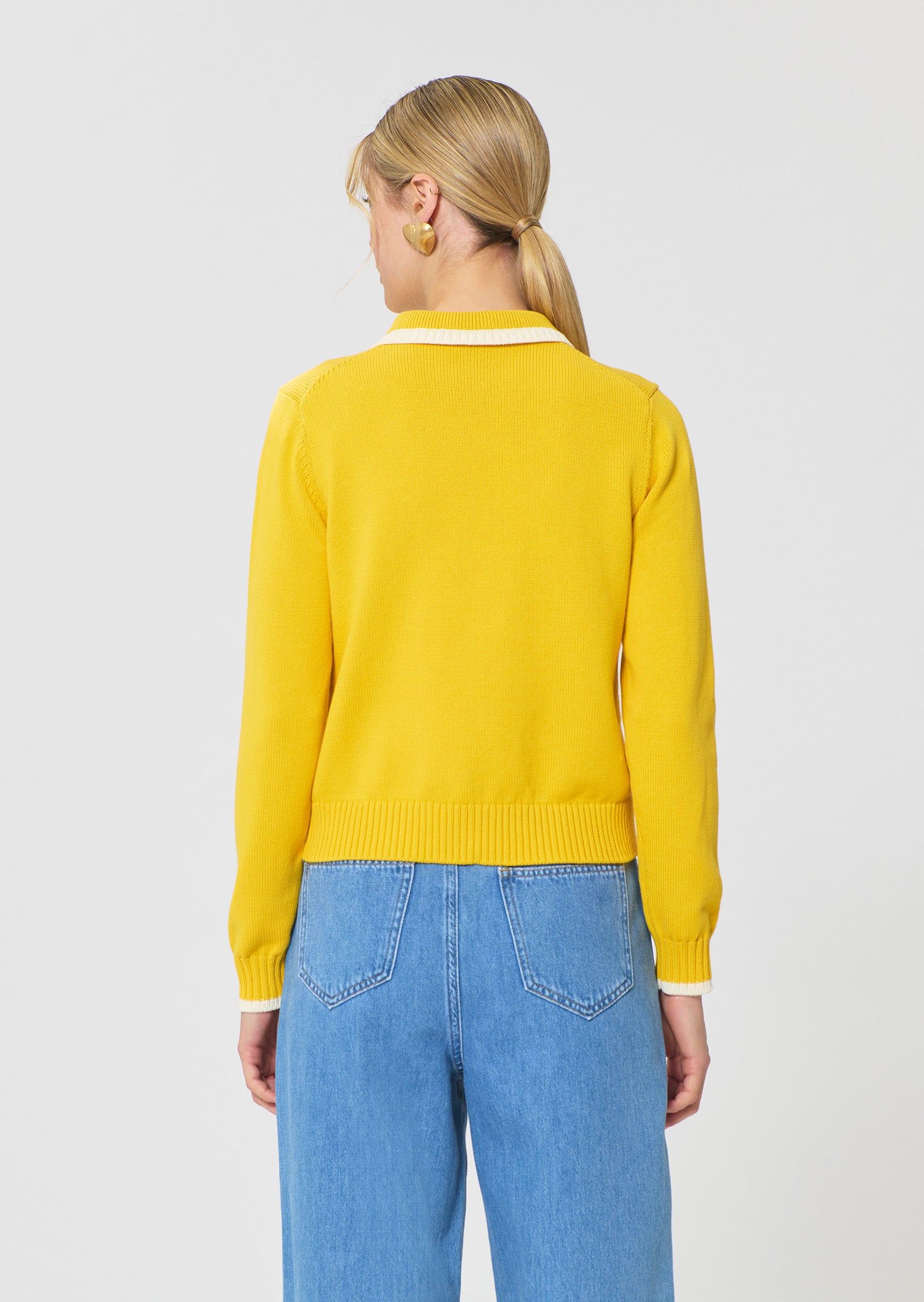 vest in yellow cotton