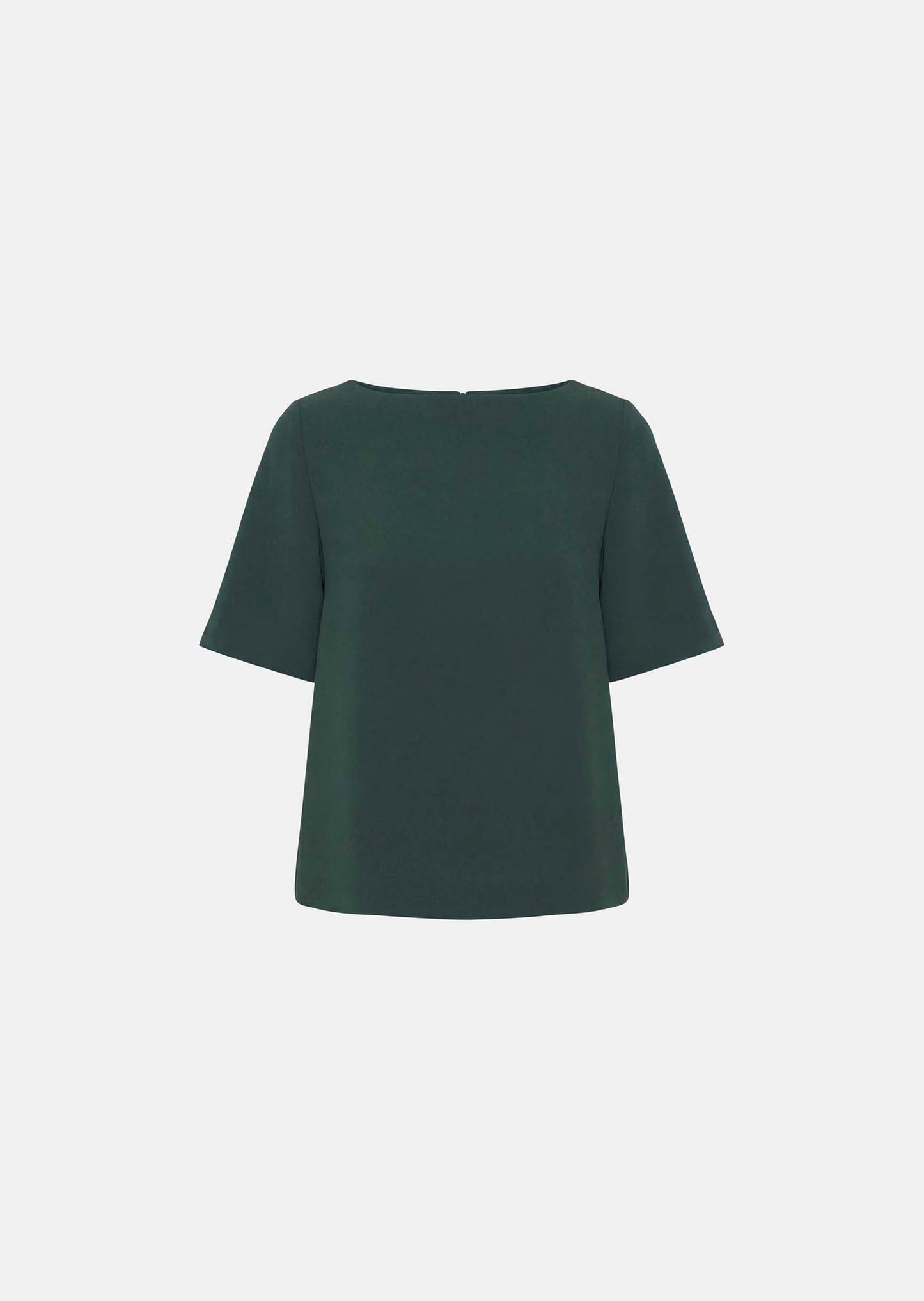 top in midnight blue fluid crepe
