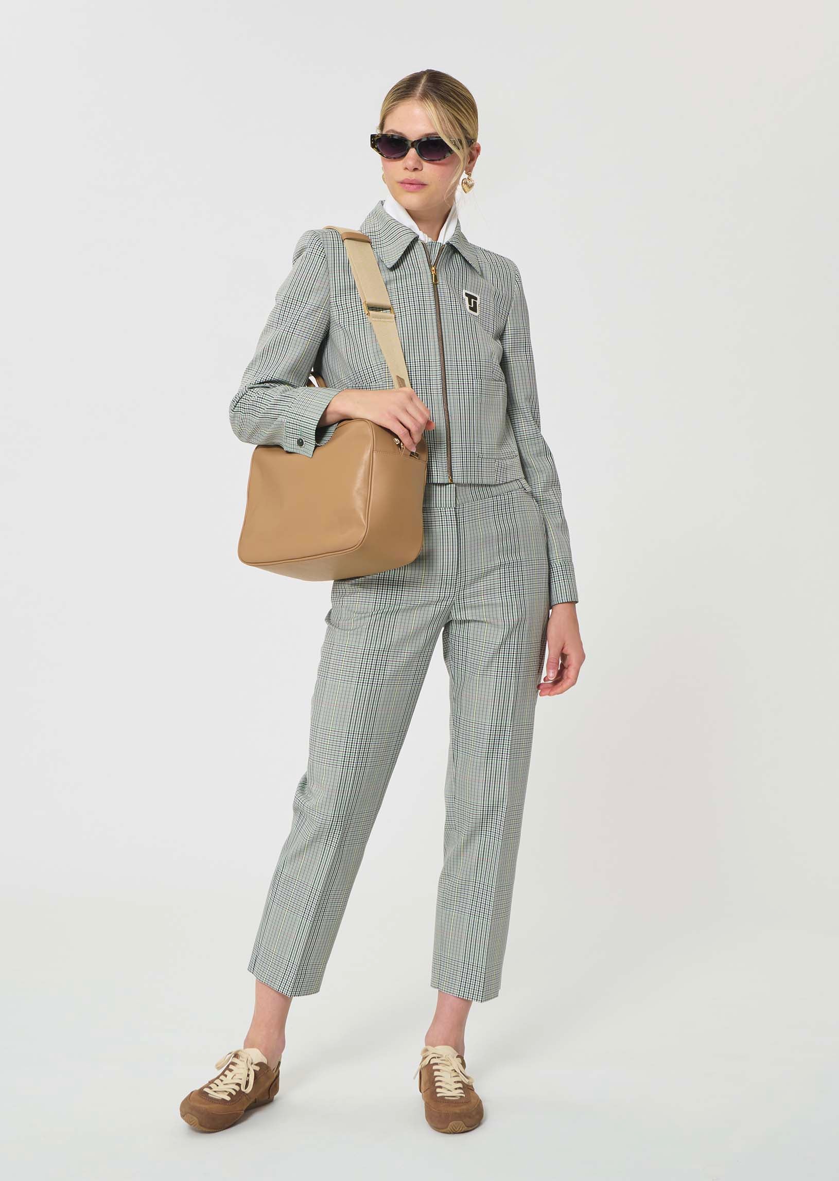 jacket in dark green Prince of Wales check