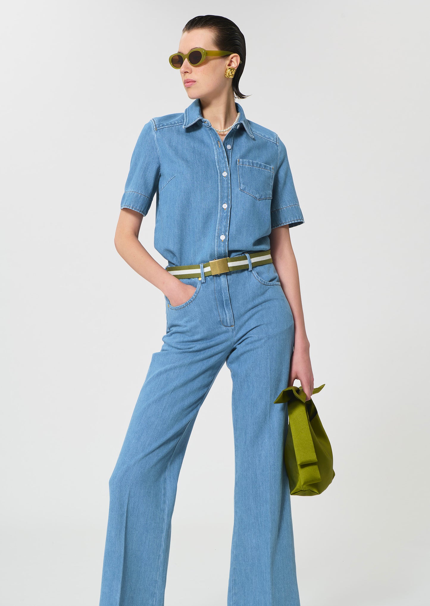 shirt in blue denim