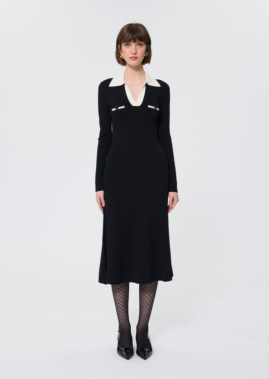 Remi  black knitted dress for women