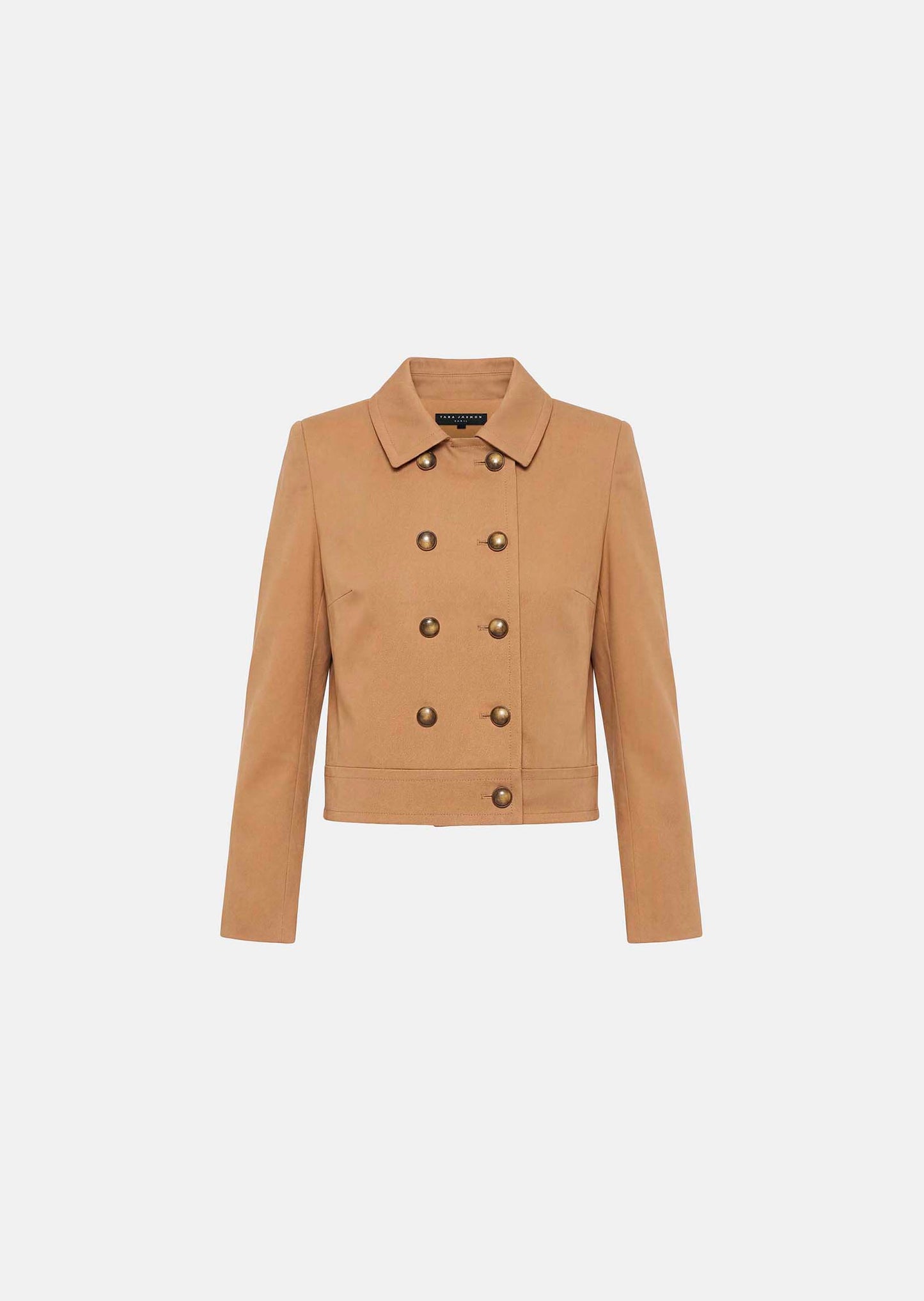 jacket in beige cotton garbardine