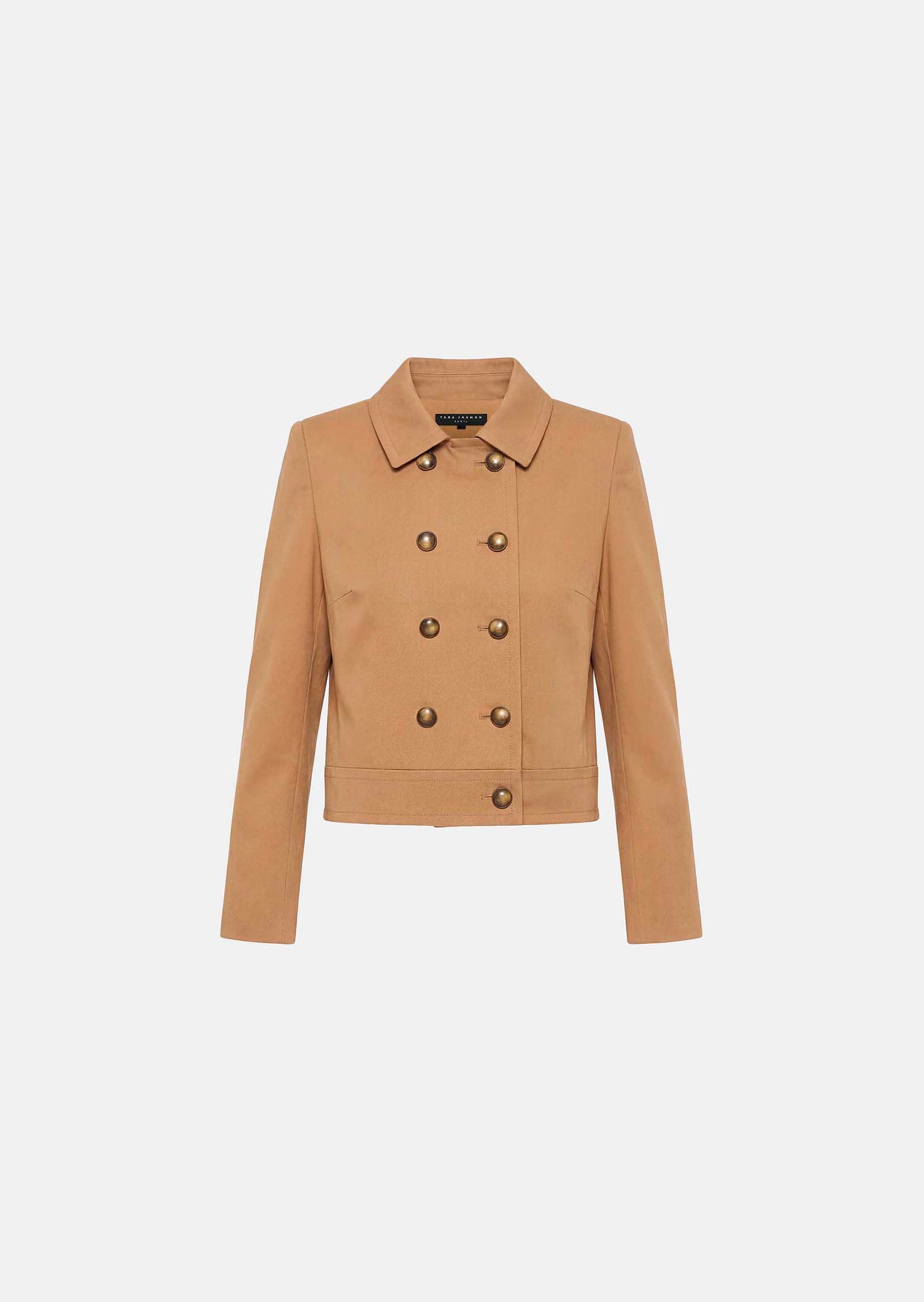 jacket in beige cotton garbardine