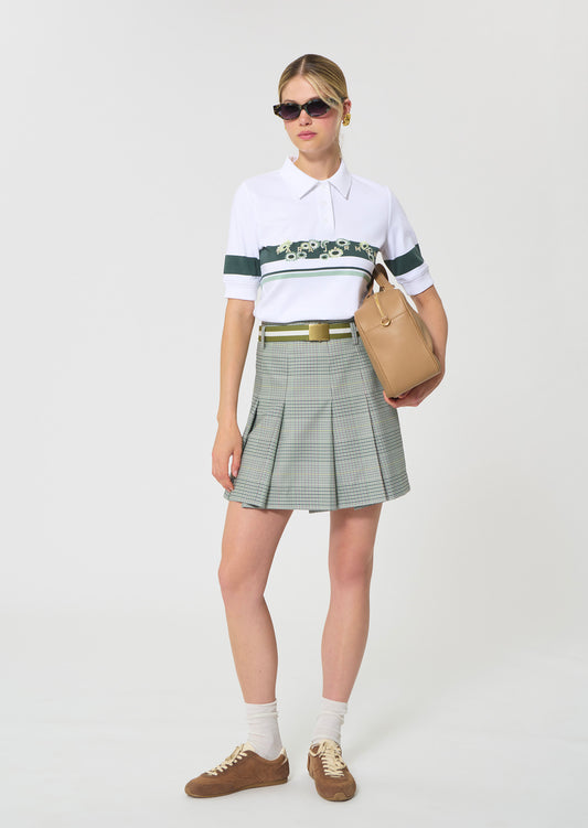 skirt in dark green Prince of Wales check